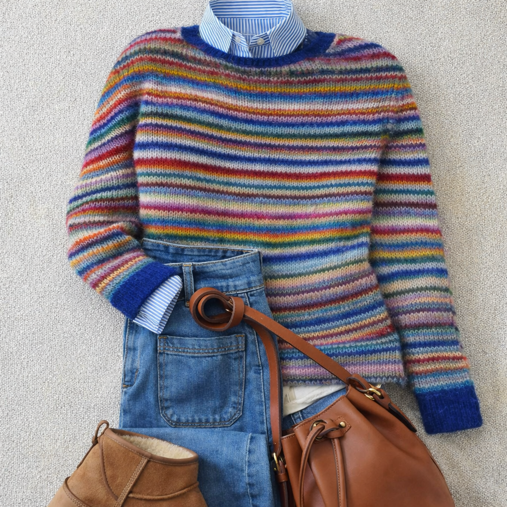 Nova | Colourful Striped Knitted Jumper