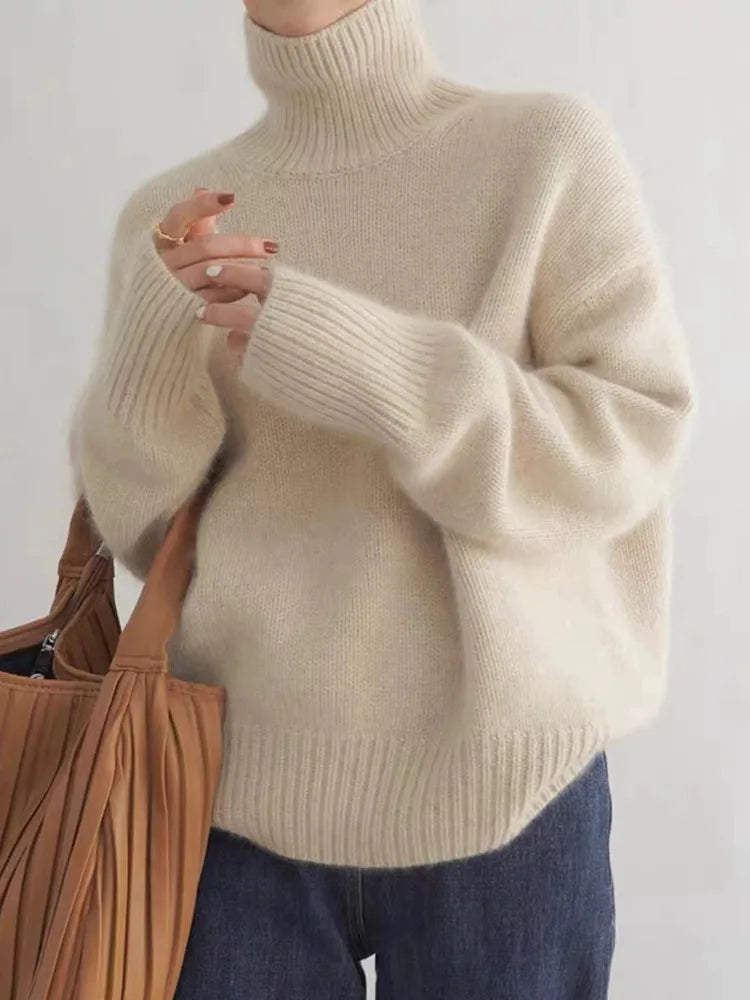 Isabella | Cashmere High Neck Sweater