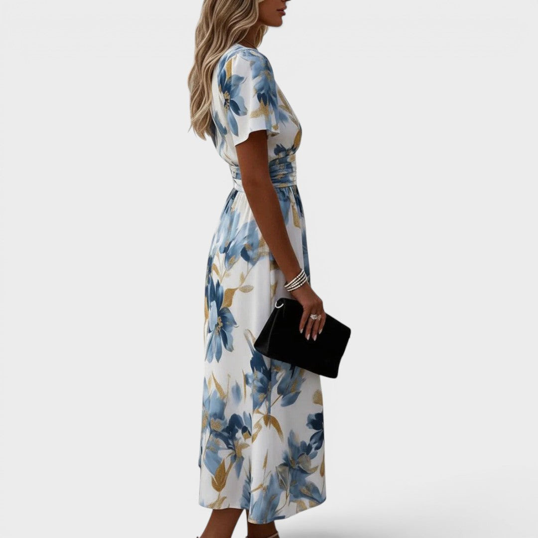 Penelope - Floral Wrap Midi Dress