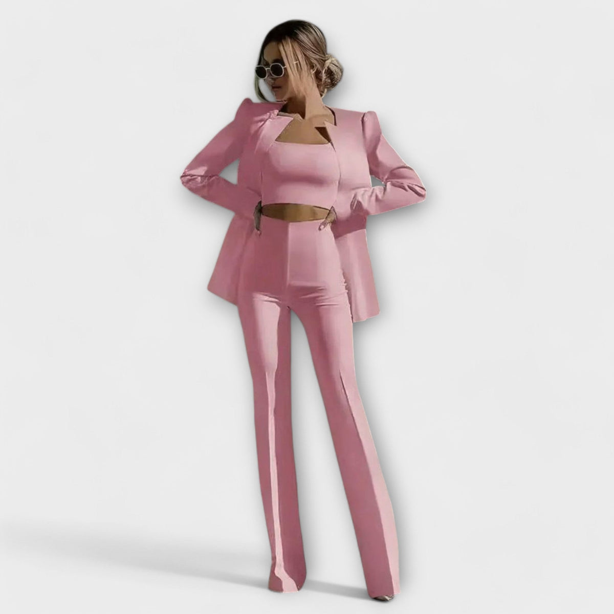 Selina – Stylish Three-Piece Set (Blazer, Top, Trousers)