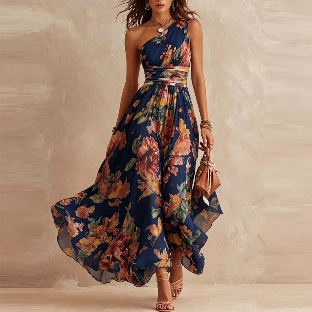 Eloise - One-Shoulder Floral Maxi Dress