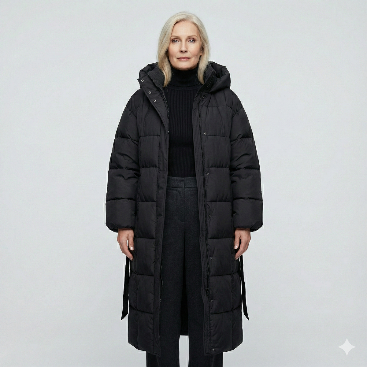 Carmen - Long Belted Puffer Coat