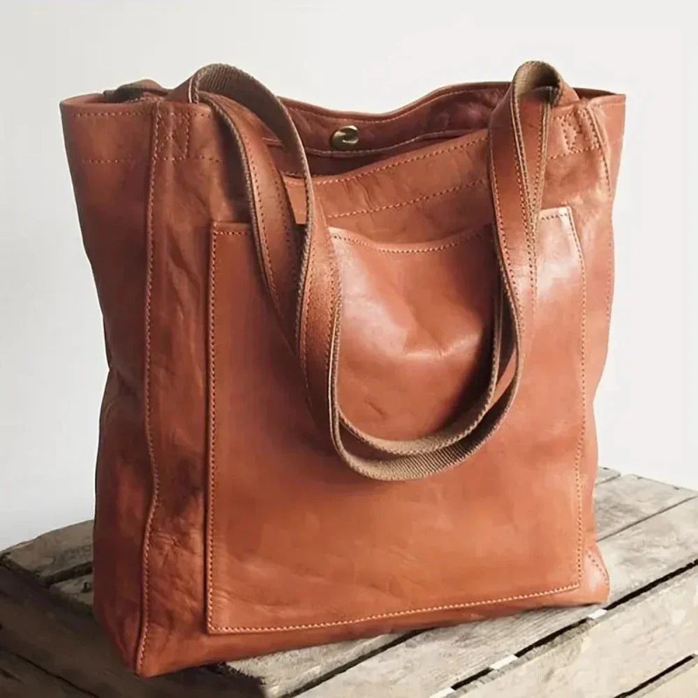 Carol - Modern Chic Leather Tote Bag