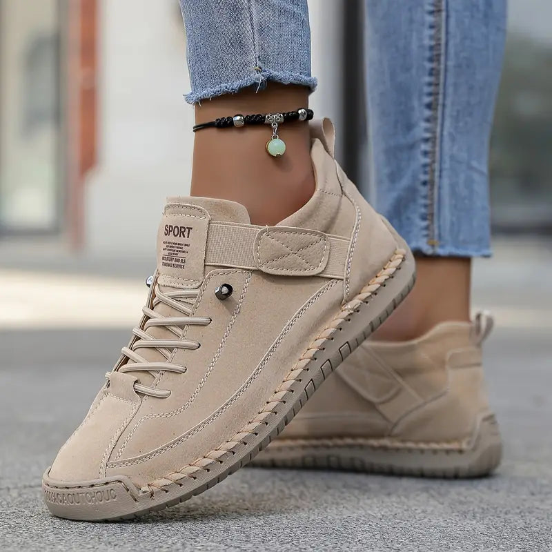 Harriet - Navy Lace-Up Trainers