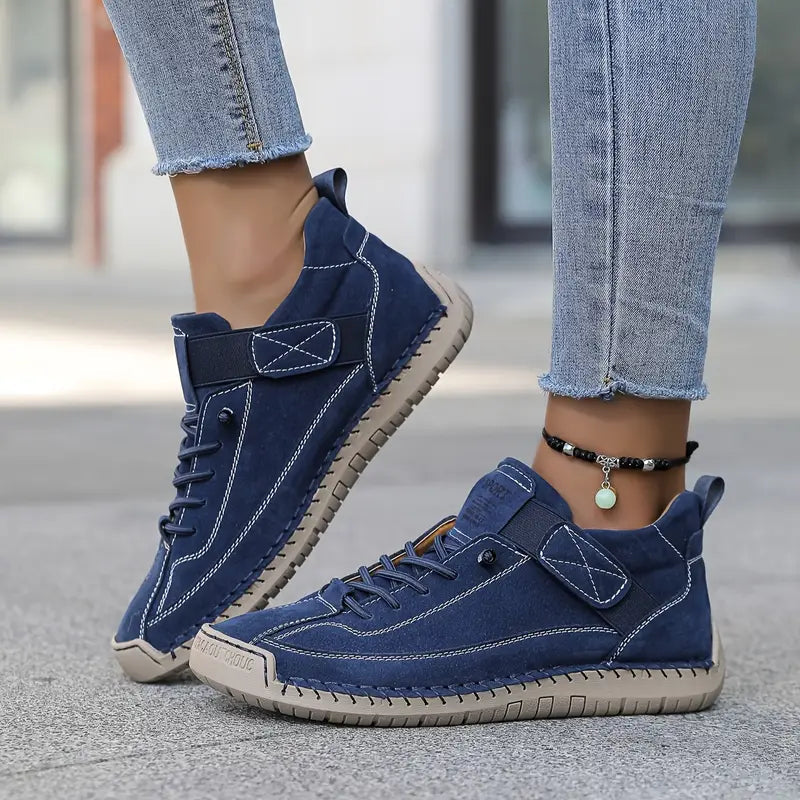 Harriet - Navy Lace-Up Trainers