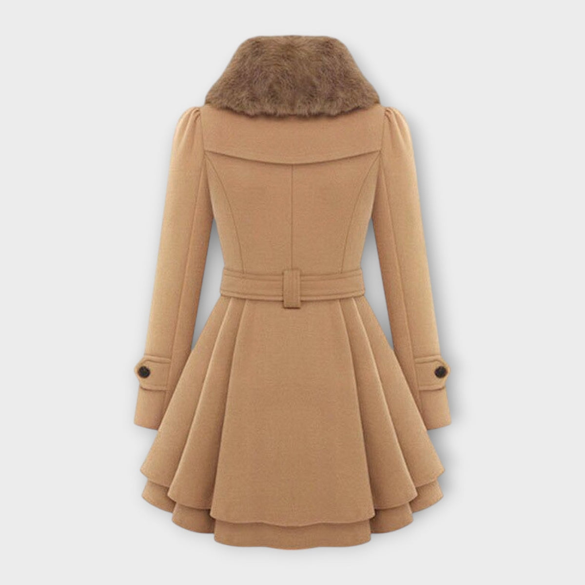 Emma – Elegant Coat with Faux Fur Collar
