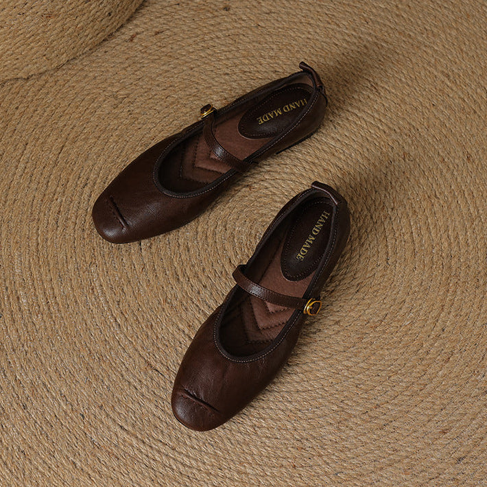 Daphne - Buckled Strap Ballet Flats