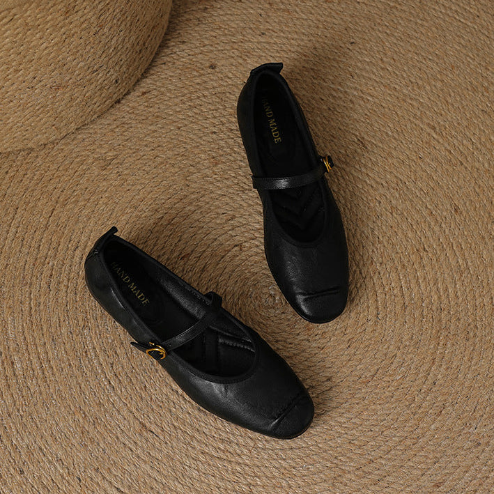 Daphne - Buckled Strap Ballet Flats