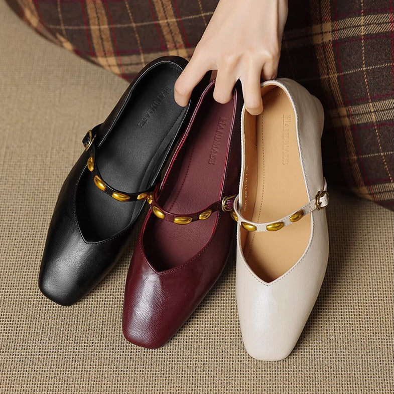Orla - Studded Strap Mary Jane Shoes