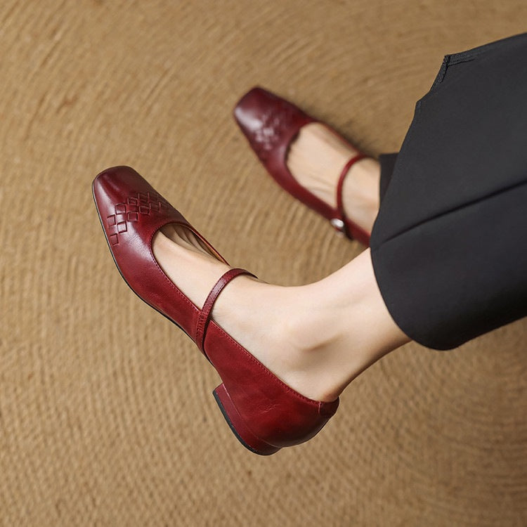 Imogen - Square Toe Mary Jane Flats