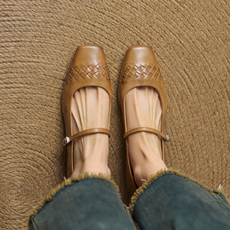Imogen - Square Toe Mary Jane Flats