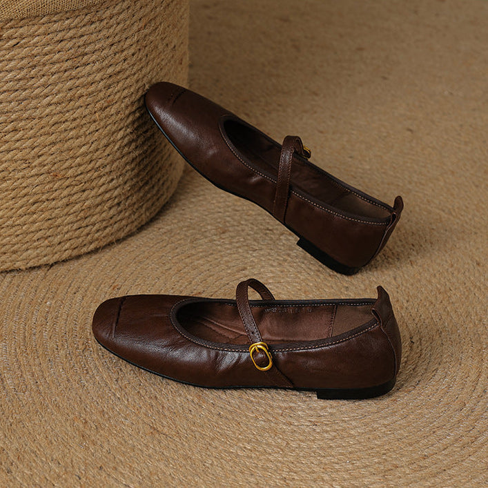 Daphne - Buckled Strap Ballet Flats