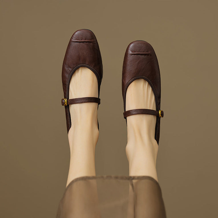 Daphne - Buckled Strap Ballet Flats