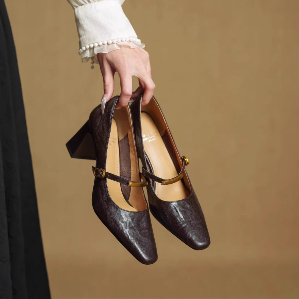 Philippa - Block Heel Mary Jane Shoes