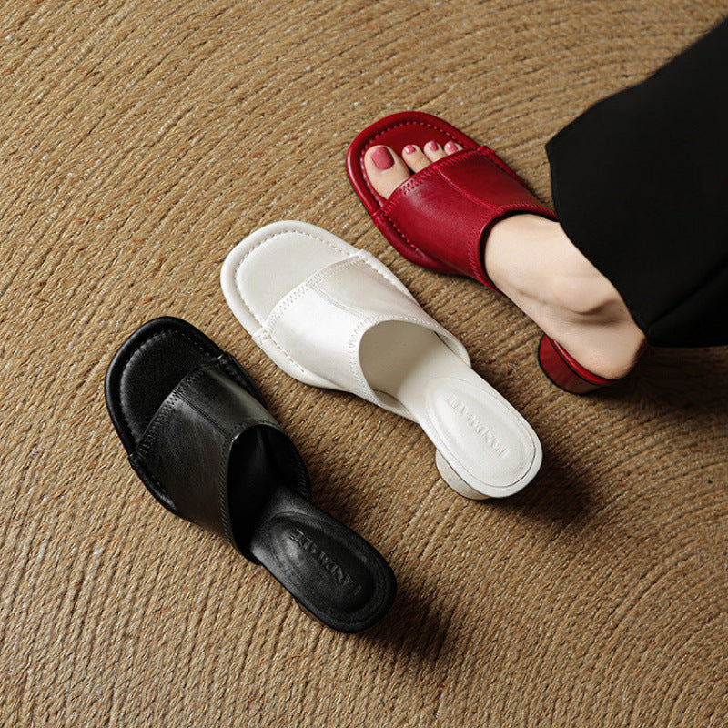 Carys - Block Heel Mules