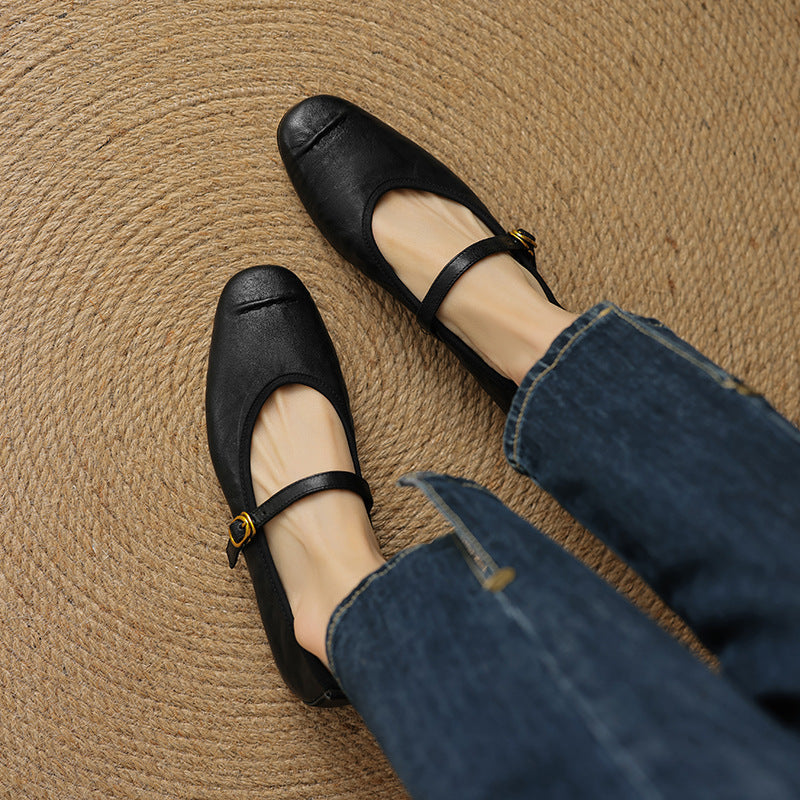 Daphne - Buckled Strap Ballet Flats