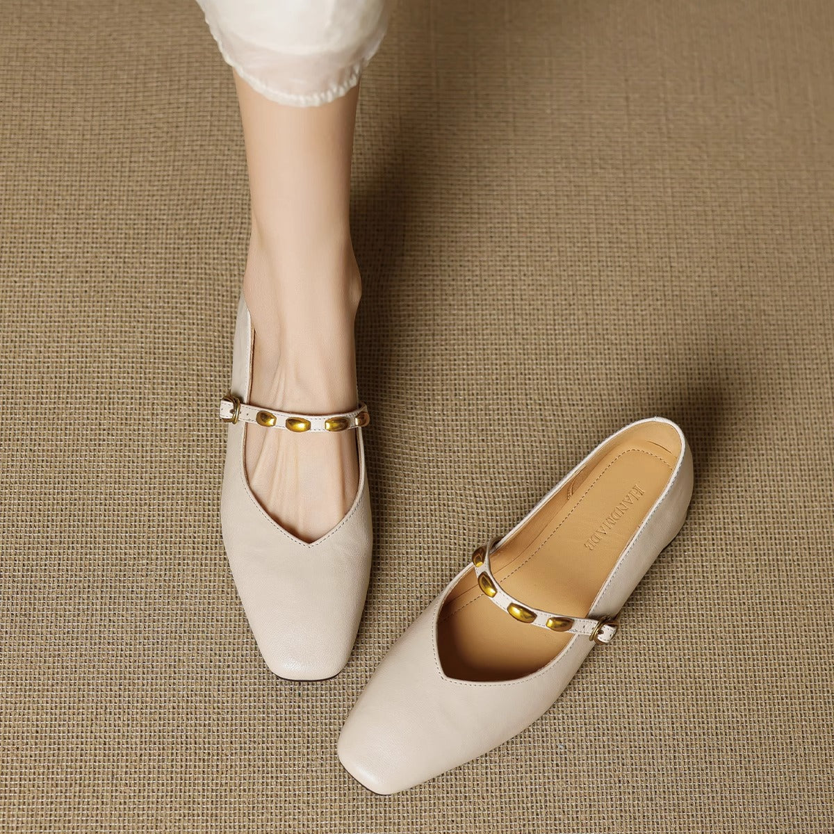 Orla - Studded Strap Mary Jane Shoes