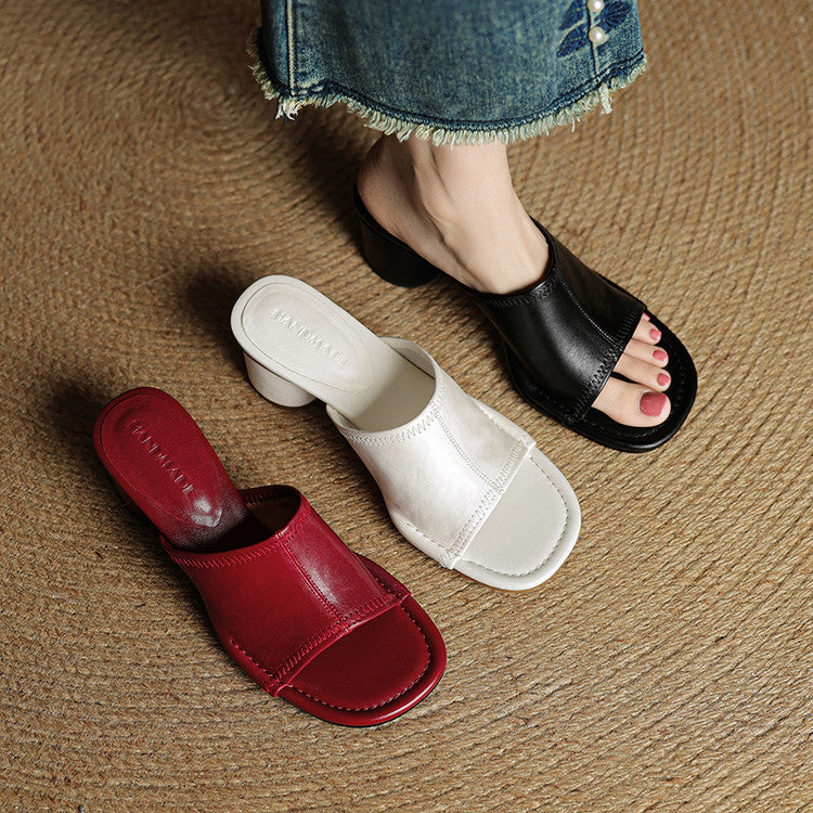 Carys - Block Heel Mules