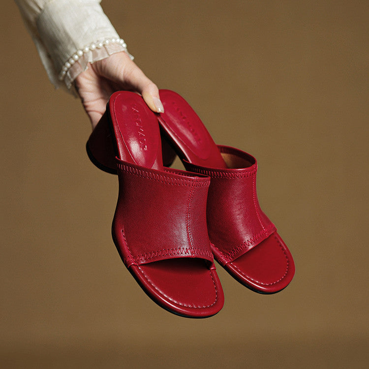 Carys - Block Heel Mules