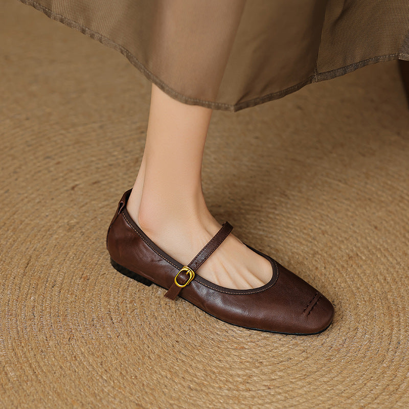 Daphne - Buckled Strap Ballet Flats