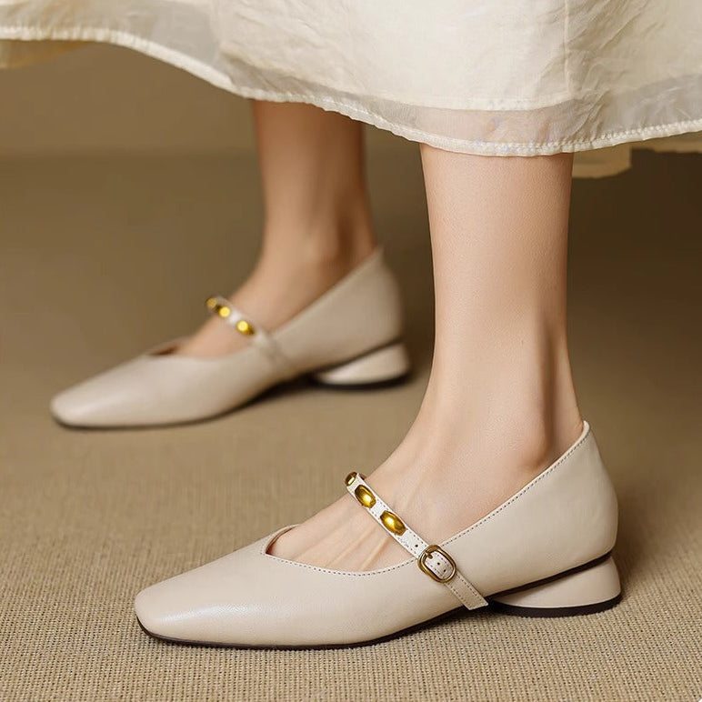 Orla - Studded Strap Mary Jane Shoes