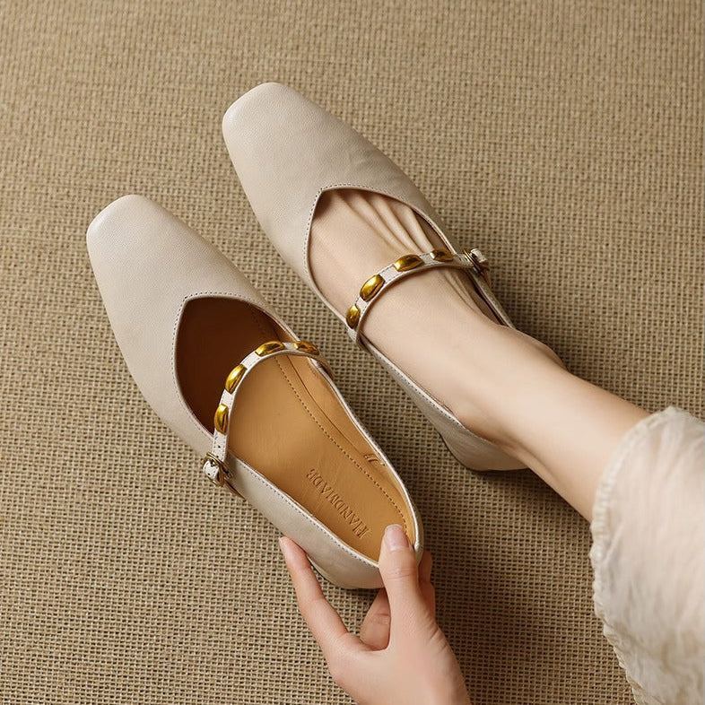 Orla - Studded Strap Mary Jane Shoes