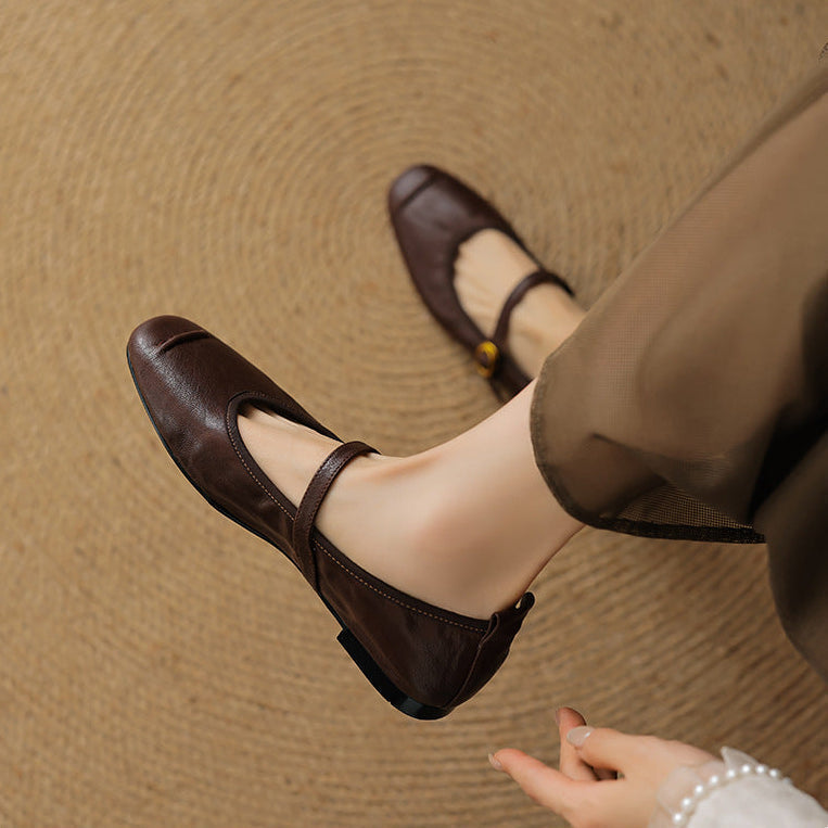 Daphne - Buckled Strap Ballet Flats