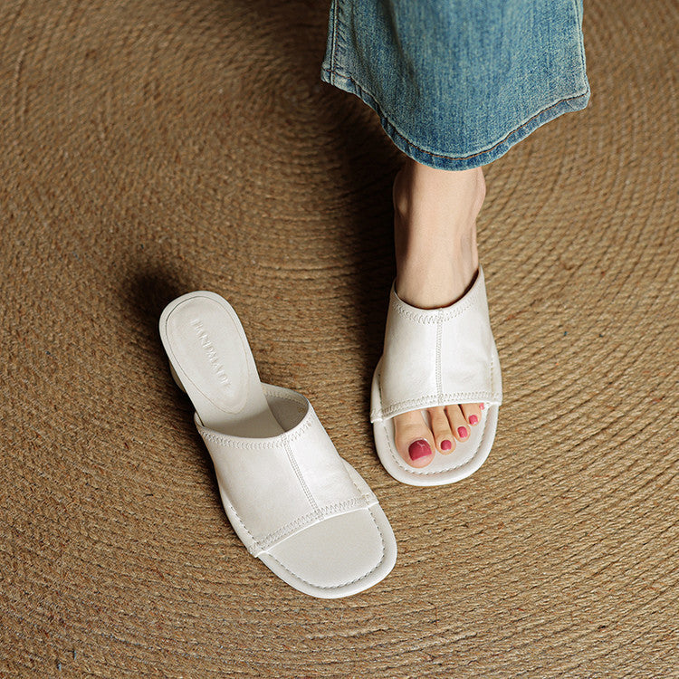 Carys - Block Heel Mules