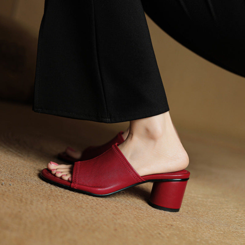Carys - Block Heel Mules