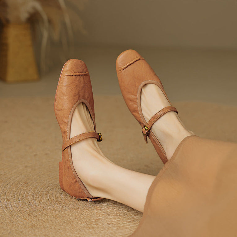Daphne - Buckled Strap Ballet Flats