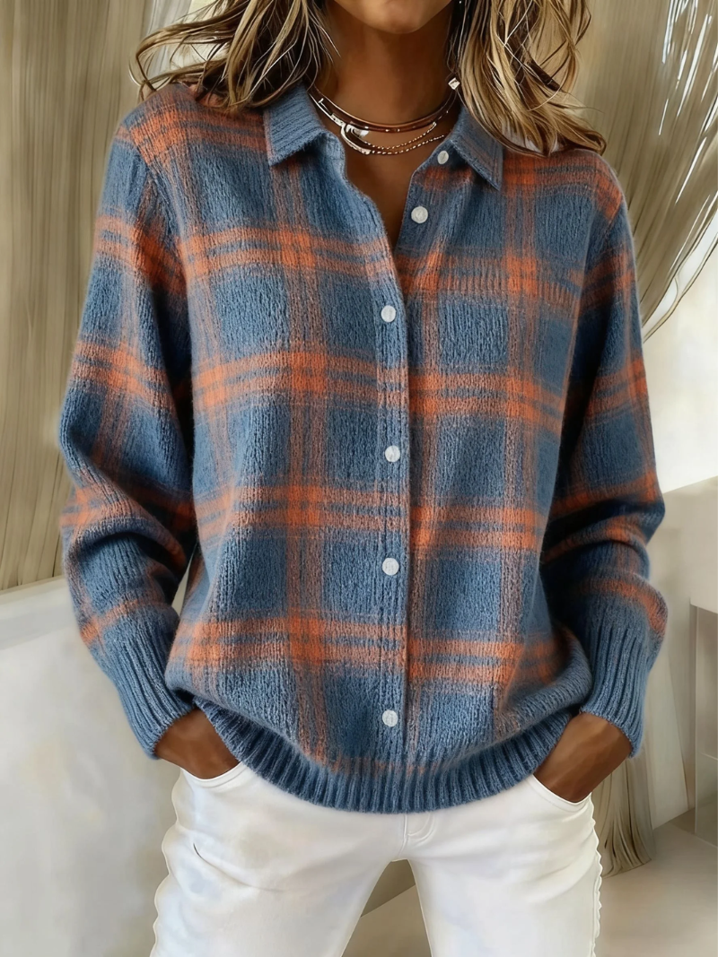 Harriet | Heritage Check Knit Cardigan