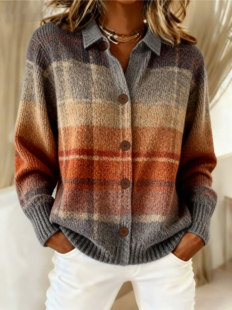 Harriet | Heritage Check Knit Cardigan