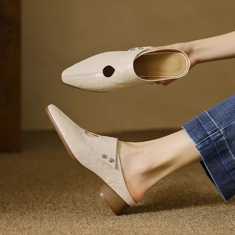 Matilda - Cut-Out Slip-On Mules