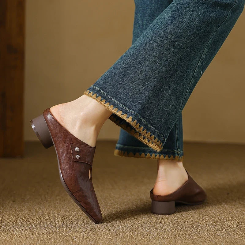 Matilda - Cut-Out Slip-On Mules