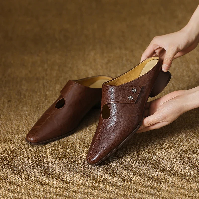 Matilda - Cut-Out Slip-On Mules