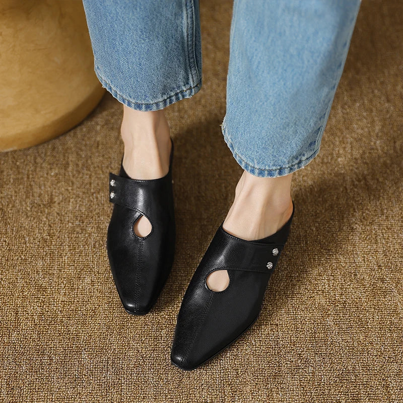 Matilda - Cut-Out Slip-On Mules
