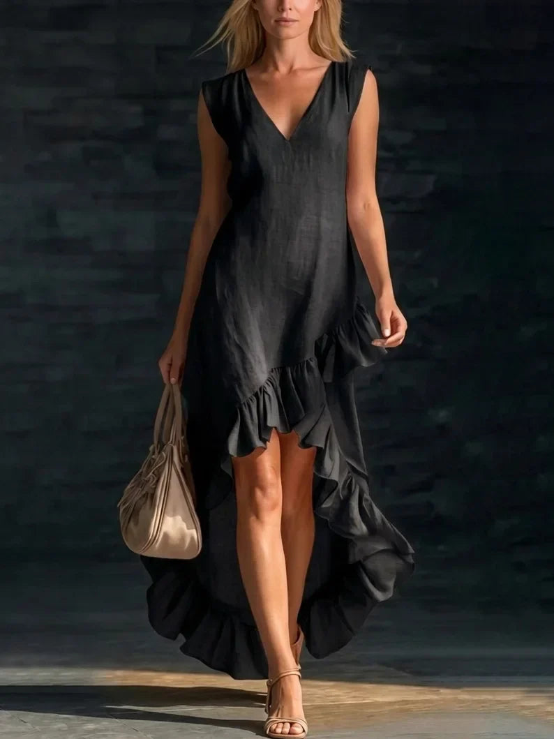 Willow - Sleeveless Ruffle Hem Maxi Dress