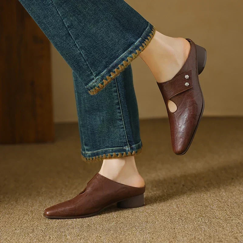 Matilda - Cut-Out Slip-On Mules