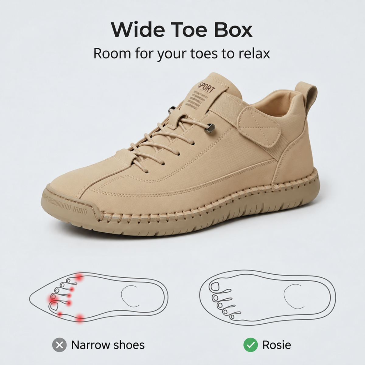 Rosie | Comfortable and Orthopedic Sneakers