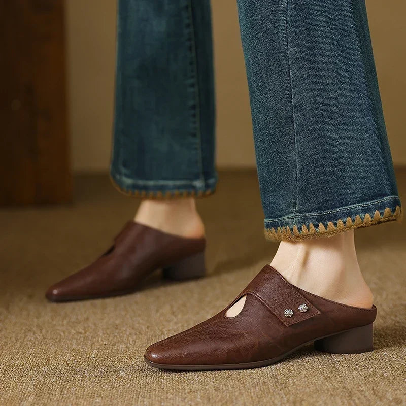 Matilda - Cut-Out Slip-On Mules