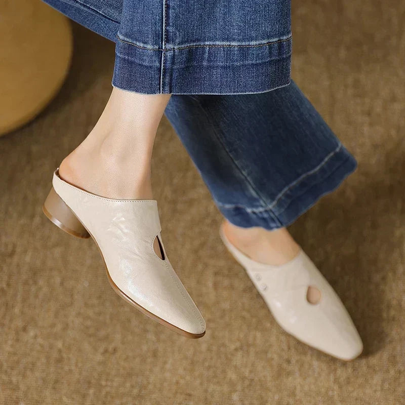 Matilda - Cut-Out Slip-On Mules