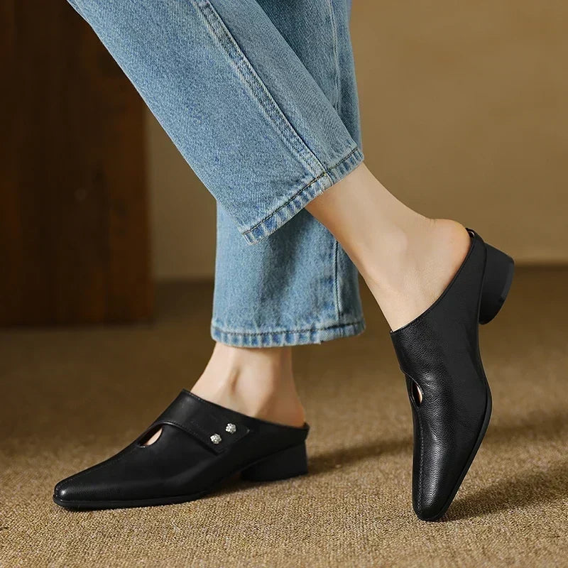Matilda - Cut-Out Slip-On Mules