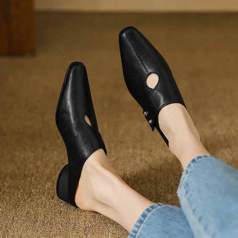 Matilda - Cut-Out Slip-On Mules