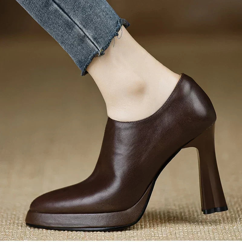 Lydia - Pointed Toe Block Heel Shoes
