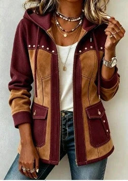 Lyndsay | Hooded Jacket with Contrast Panels