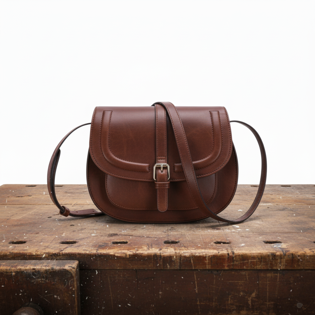 Isobel - Vegan Leather Saddle Shoulder Bag