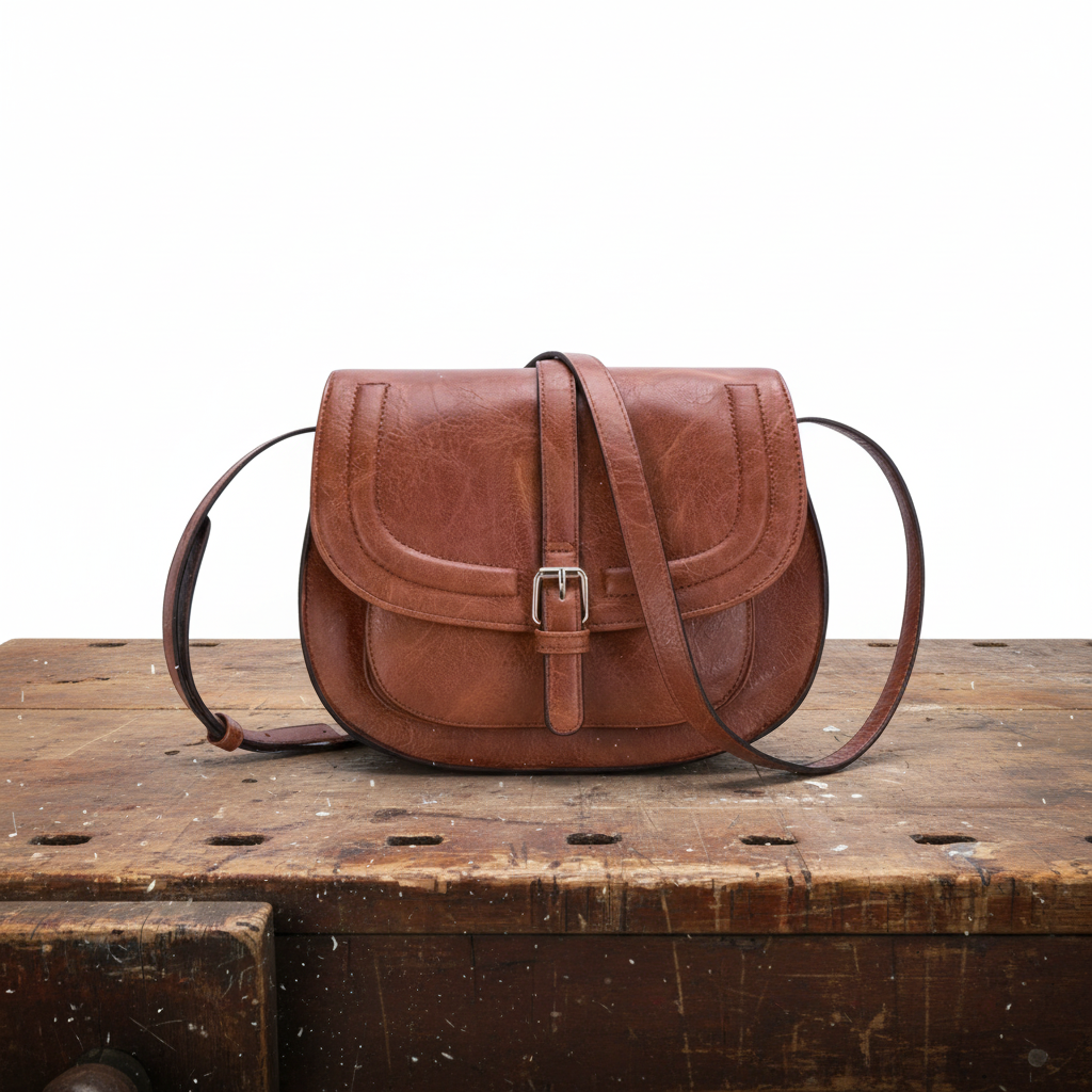 Isobel - Vegan Leather Saddle Shoulder Bag