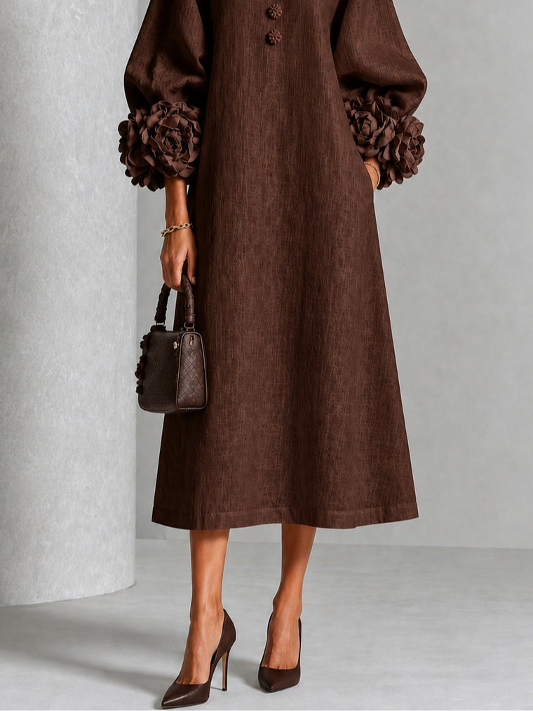Primrose - Floral Cuff Midi Dress