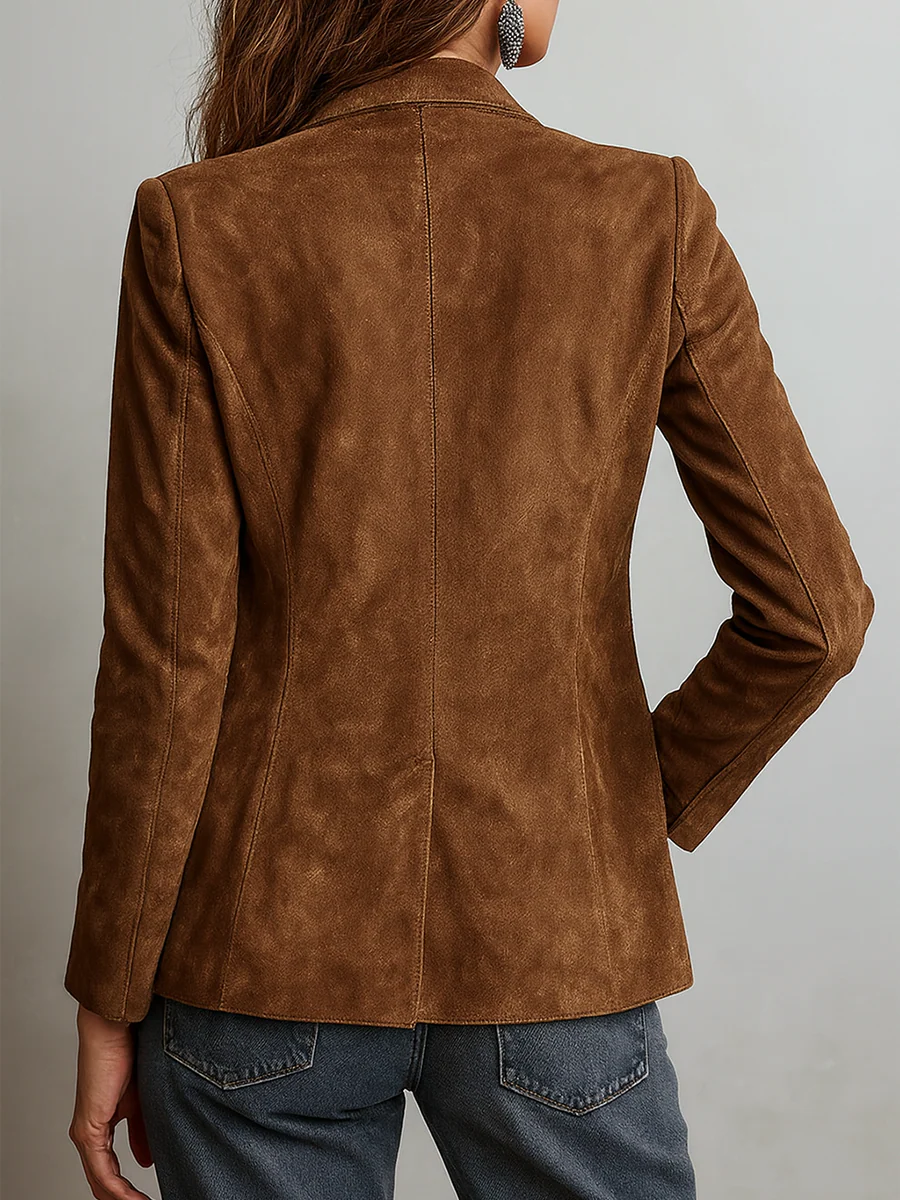 Amelia | Vintage Suede-Look Blazer