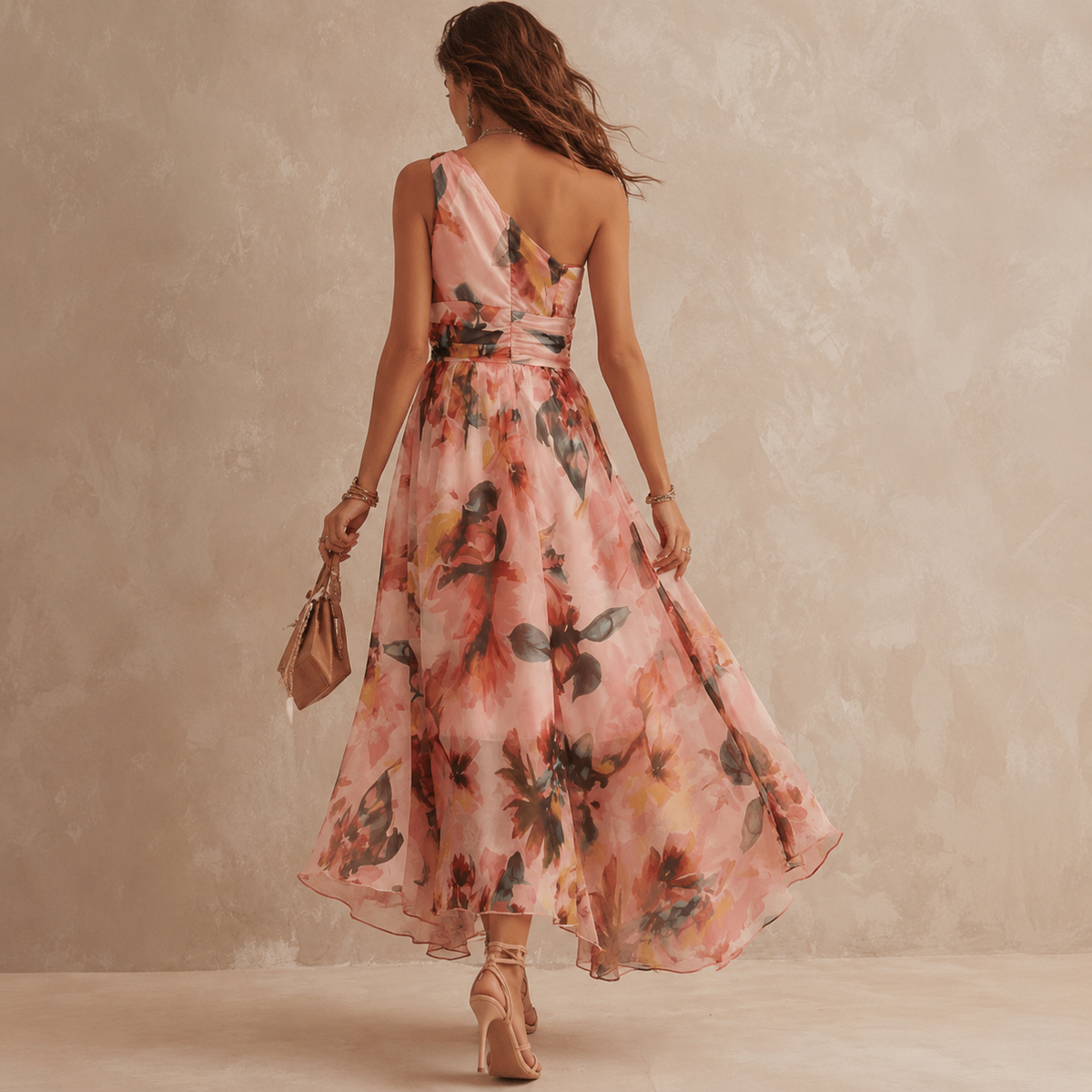Eloise - One-Shoulder Floral Maxi Dress